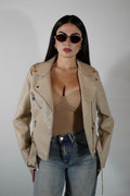 Giacca Ecopelle — Beige — Touché Shop