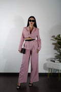 Tailleur Crop Chic — Rosa — Touché Shop