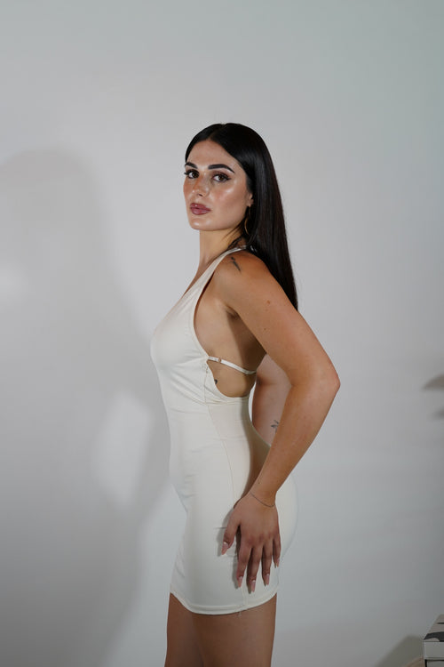 Abito Bodycon — vista 2 — Panna — Touché Shop