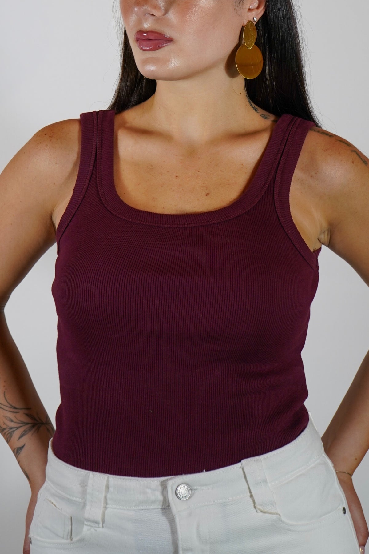 Canotta Basic — vista 2 — Bordeaux — Touché Shop